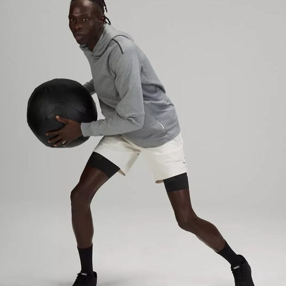 Men's Lululemon Textured Tech Hoodie Size S Rhino Grey Pullover - Picture 3 of 10